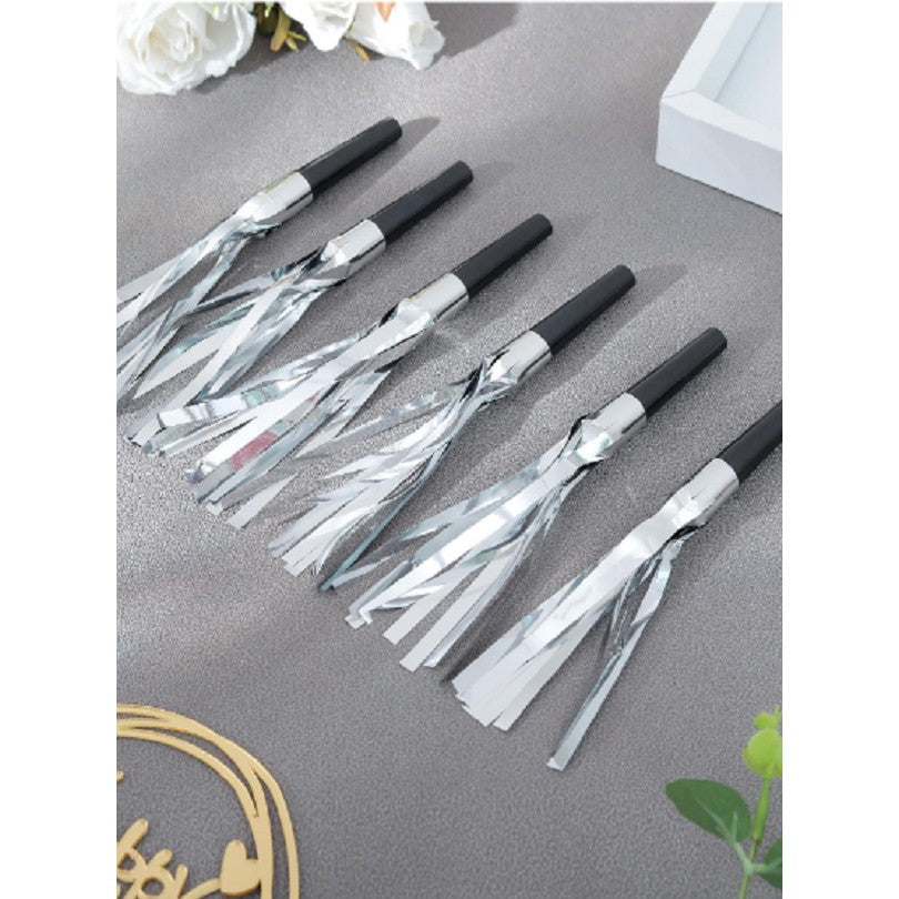 Set 6 Fluiere Party Cu Franjuri, Din Plastic,