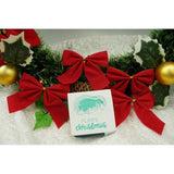 Set 6 fundite pentru brad, Rosii, clasice , 7 x 8 cm, din poliester, Flippy - vivimall.ro