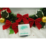 Set 6 fundite pentru brad, Rosii, clasice , 7 x 8 cm, din poliester, Flippy - vivimall.ro