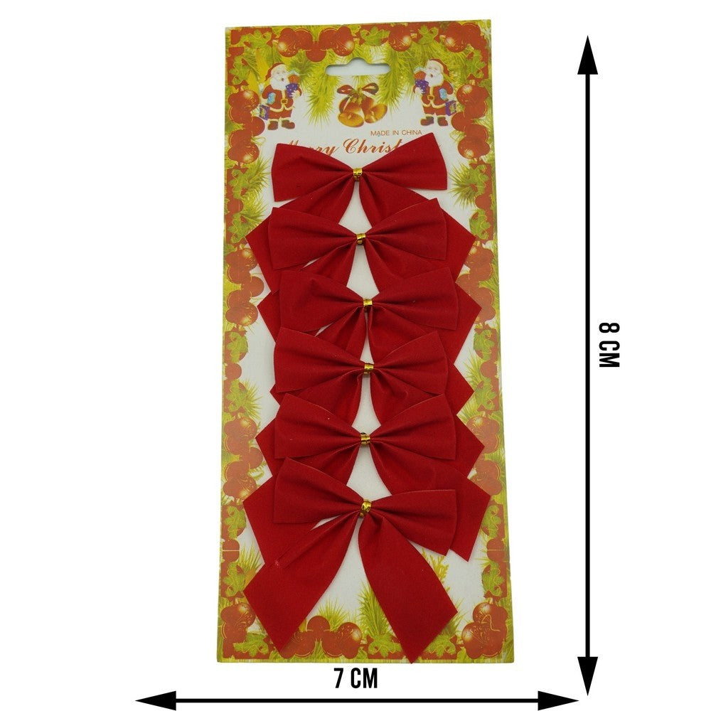 Set 6 fundite pentru brad, Rosii, clasice , 7 x 8 cm, din poliester, Flippy - vivimall.ro