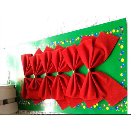 Set 6 fundite pentru brad, Rosii, clasice , 7 x 8 cm, din poliester, Flippy - vivimall.ro