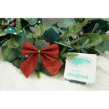 Set 6 fundite pentru brad, Rosii, clasice, cu sclipici, 8 x 9 cm, din poliester, Flippy - vivimall.ro