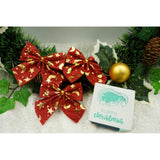 Set 6 fundite pentru brad, Rosii, cu stelute , 8 x 8 cm, din poliester, Flippy - vivimall.ro