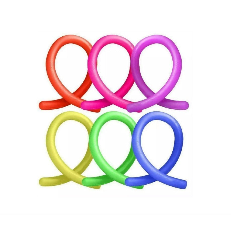 Set 6 Jucarie Senzoriala Superelastica 26Cm-2M Lungime, Antistres, Colorata Stretchy String Fidget