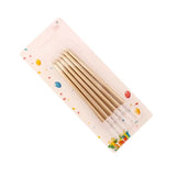 Set 6 Lumanari de Tort, Vivimall, din Parafina, 11 x 0.4 cm, Lucioase, Sampanie - vivimall.ro