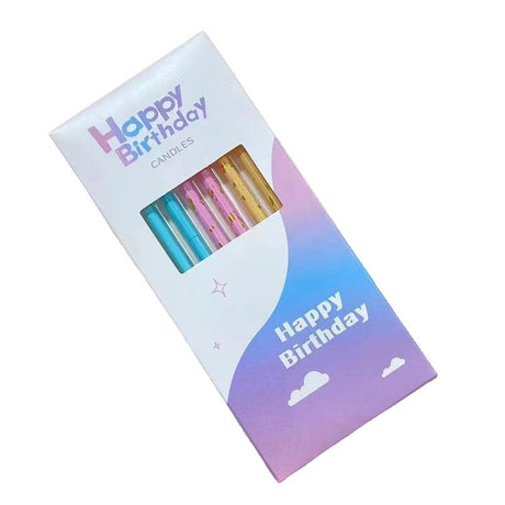 Set 6 Lumanari Lungi, Din Parafina, Happy Birthday,