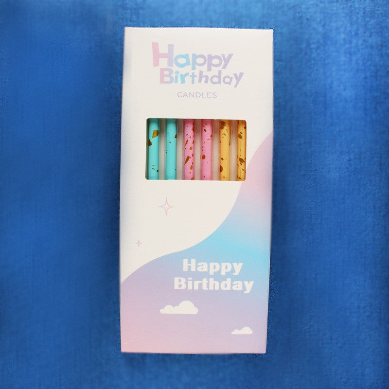 Set 6 Lumanari Lungi, Din Parafina, Happy Birthday,