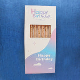 Set 6 Lumanari Lungi, Din Parafina, Happy Birthday, Oranj Pal - vivimall.ro
