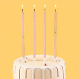 Set 6 Lumanari Lungi, Din Parafina, Happy Birthday,