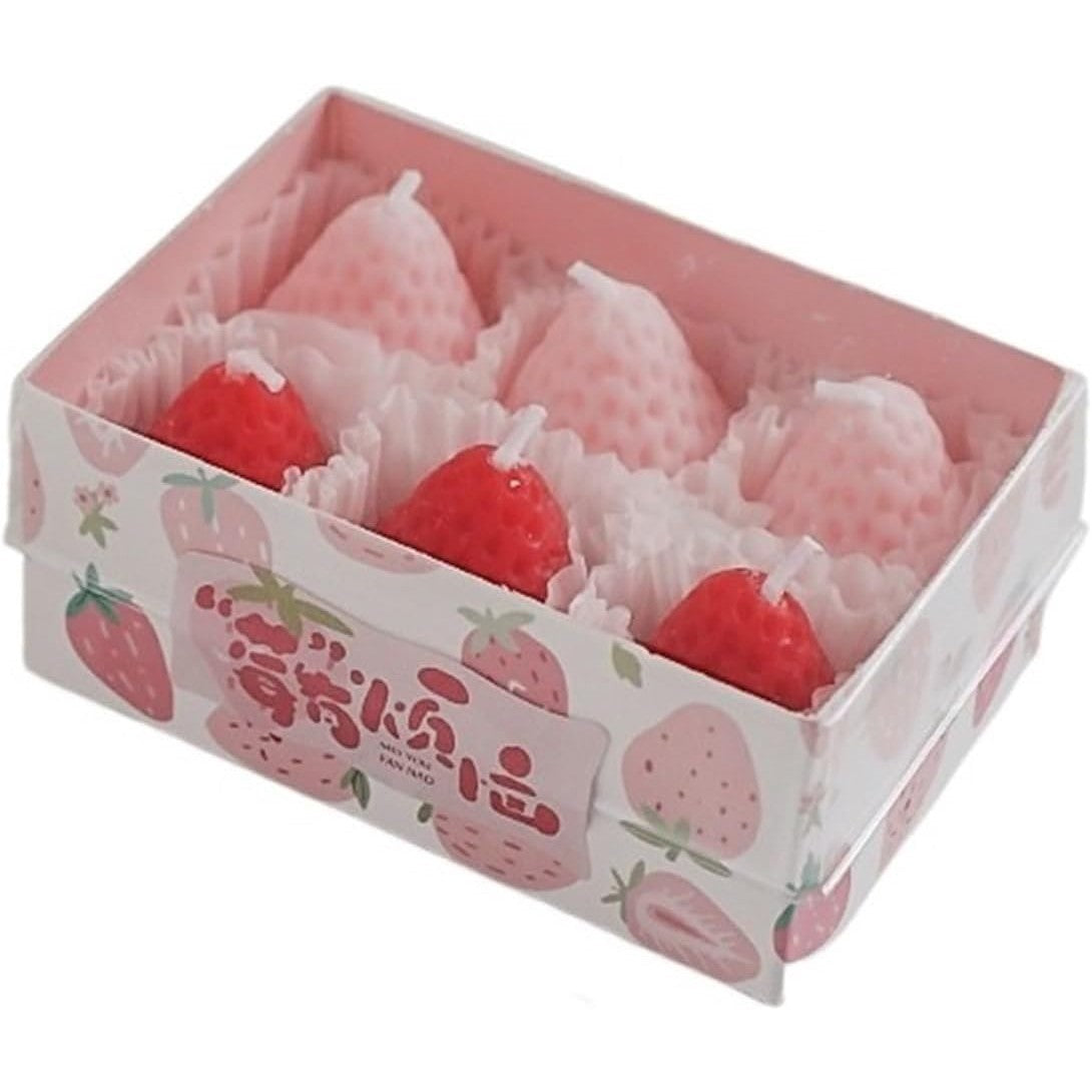 Set 6 Lumanari Parfumate, Ardere 30 Min, 78G, /Rosu