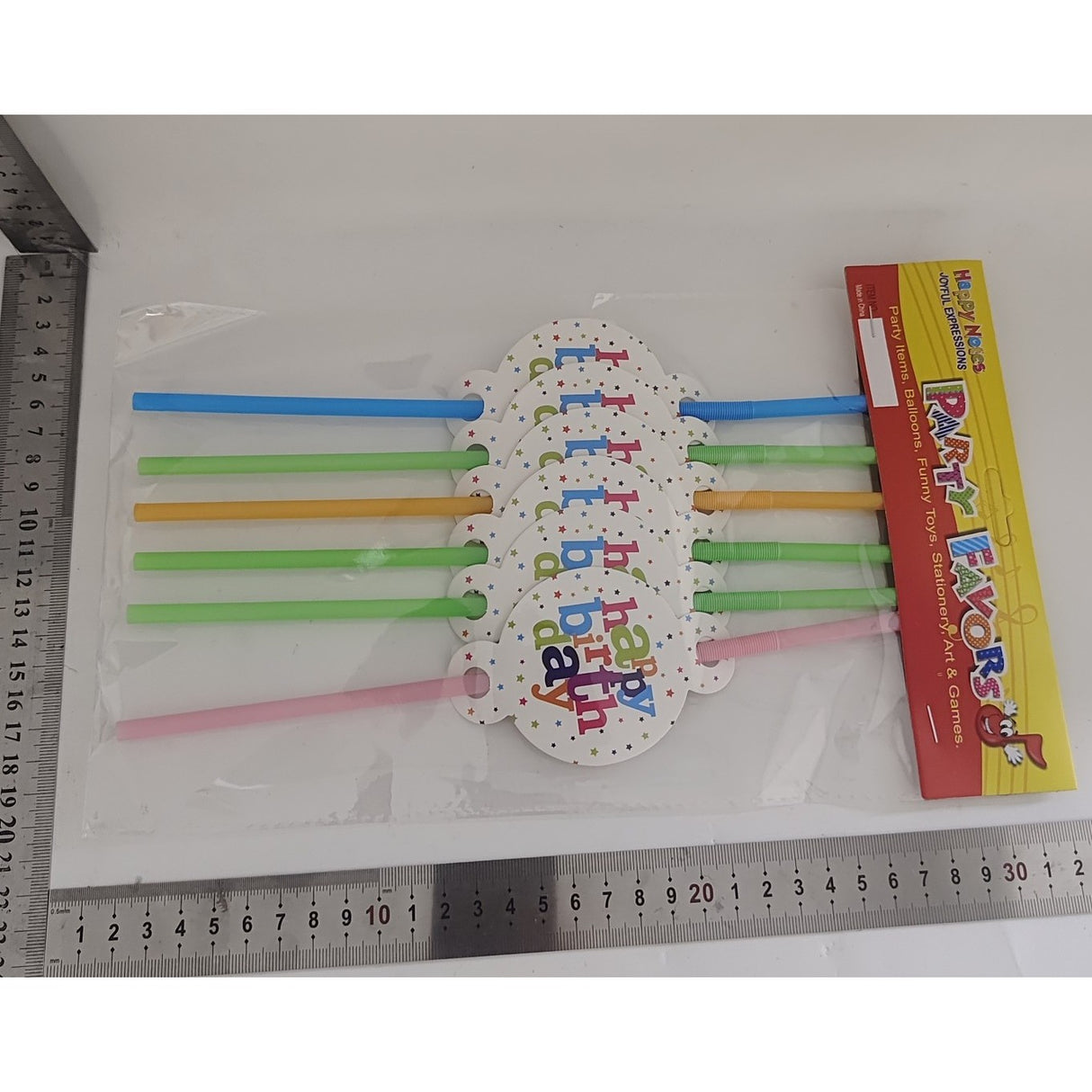 Set 6 Paie, Colectia Happy Birthday, 26 Cm, Din Carton/Plastic - vivimall.ro