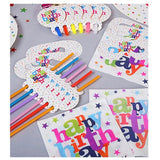 Set 6 Paie, Flippy, Colectia Happy Birthday, 26 cm, din Carton/Plastic, Multicolor
