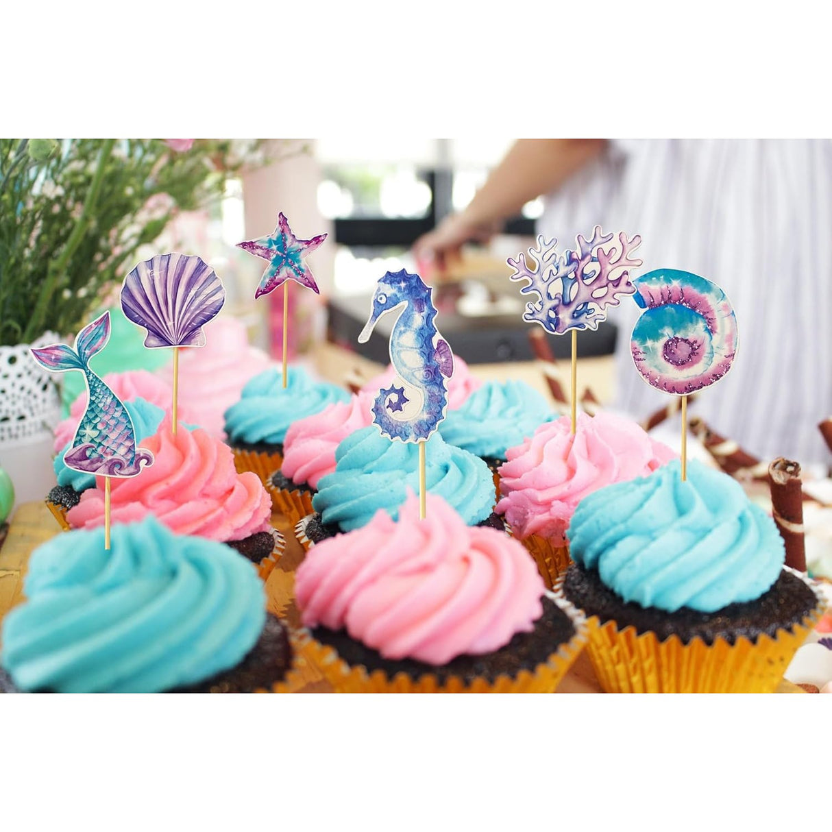 Set 6 Props-Uri Pentru Prajituri Mermaid | MysticMermaid - vivimall.ro