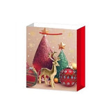 Set 6 Pungi Cadou, Vivimall, Imprimeu Tematica Brad de Craciun, Model Random, din Hartie, Impachetare Usoara a Cadourilor, 18.5x22.5x8.5 cm, Multicolor