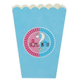 Set 6 Cutii Popcorn Gender Reveal, Vivimall, Girl or Boy, din Carton, 13 x 9 cm, Roz/Albastru - vivimall.ro