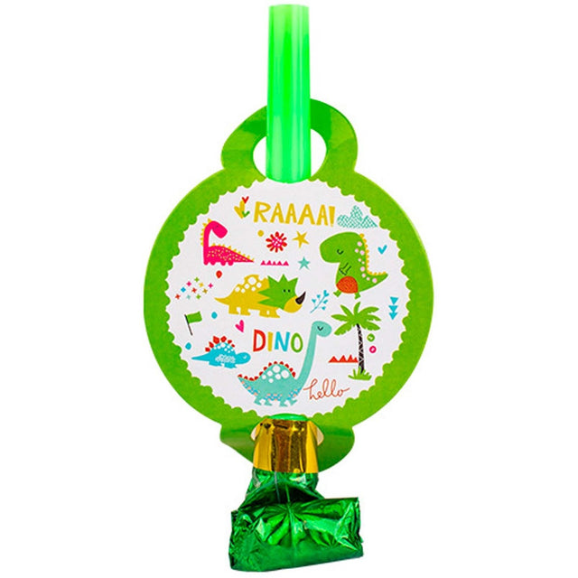 Set 6 Suflatori, Vivimall, Colectia Dino Park, 12 x 7 cm, din Carton/Plastic/Hartie, Multicolor - vivimall.ro