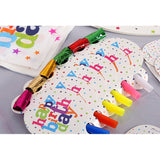 Set 6 Suflatori, Vivimall, Colectia Happy Birthday, 19 x 11 cm, din Carton/Plastic/Hartie, Multicolor - vivimall.ro