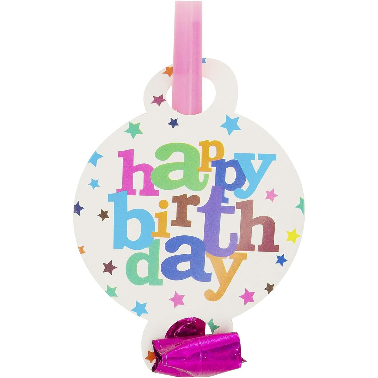 Set 6 Suflatori, Vivimall, Colectia Happy Birthday, 19 x 11 cm, din Carton/Plastic/Hartie, Multicolor - vivimall.ro