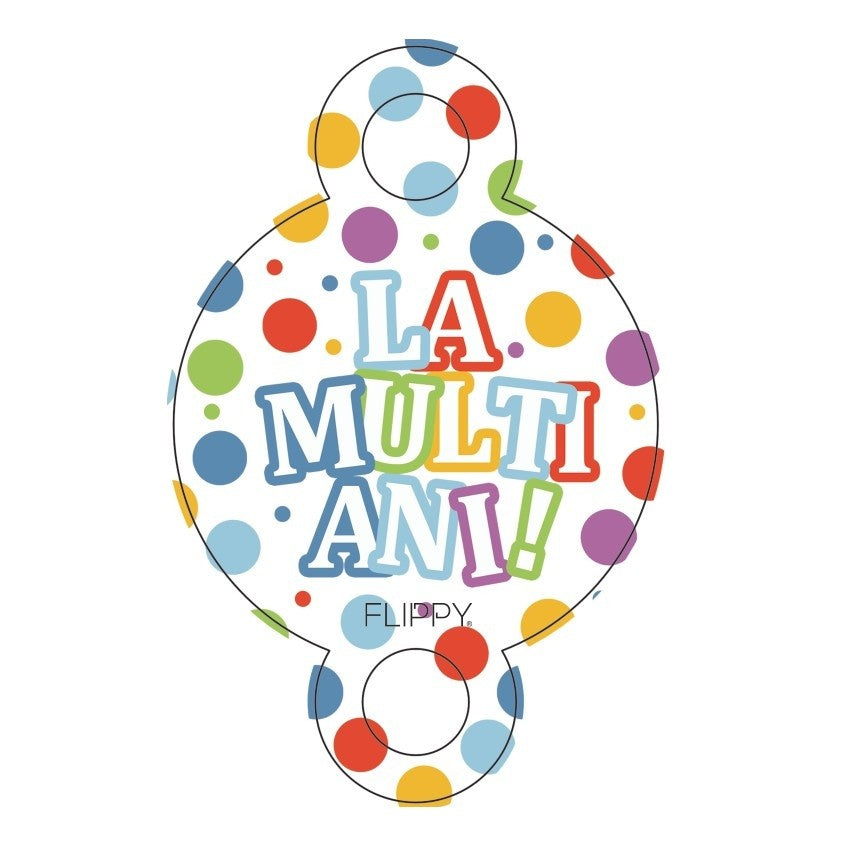 Set 6 Suflatori, Vivimall, Colectia LA MULTI ANI, 19 x 11 cm, din Carton/Plastic/Hartie, Multicolor - vivimall.ro