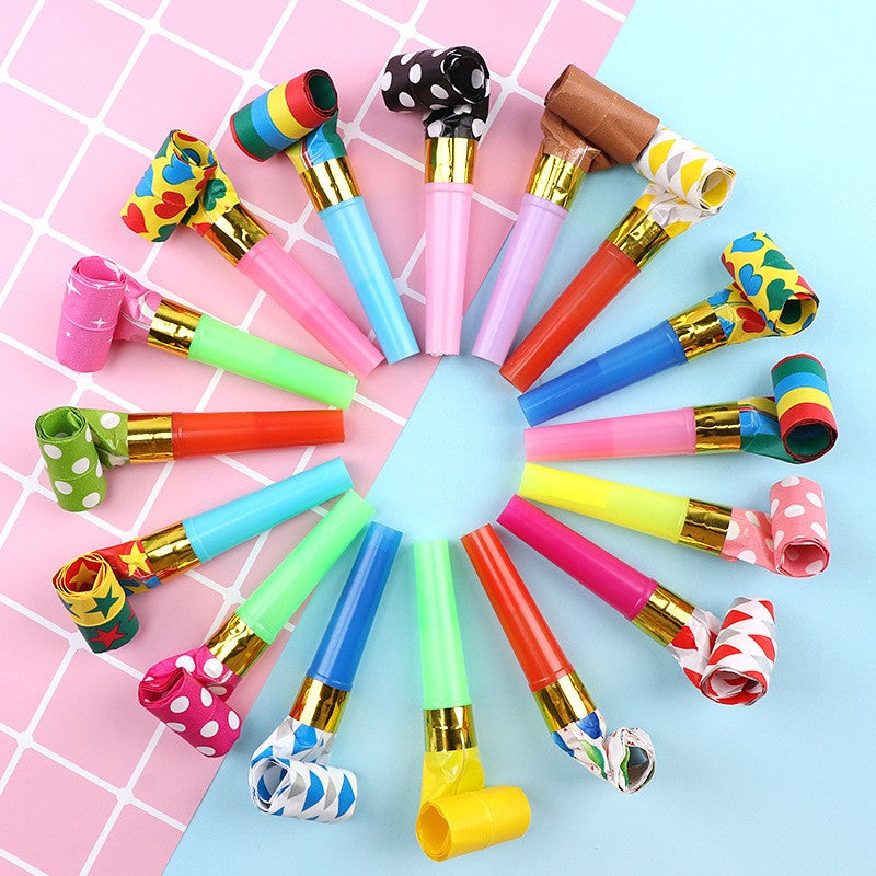 Set 6 Suflatori, Pentru Petrecere, Tematica Aniversare, 8 Cm, E Cu Imprimeu - vivimall.ro