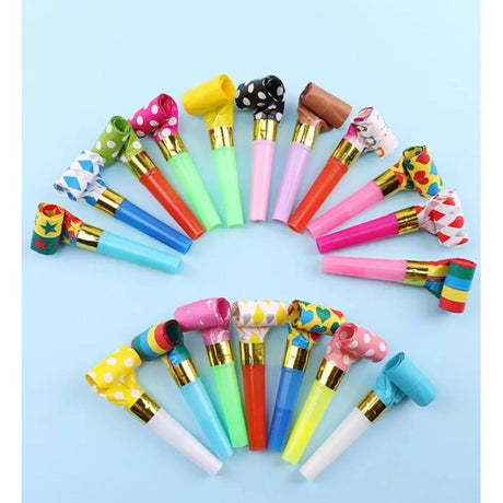 Set 6 Suflatori, Pentru Petrecere, Tematica Aniversare, 8 Cm, E Cu Imprimeu - vivimall.ro