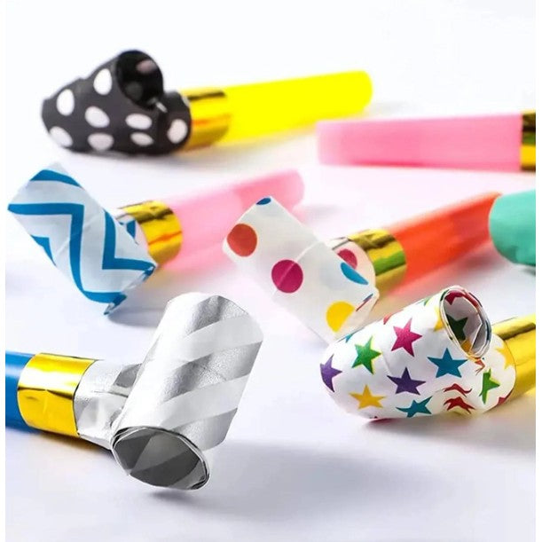 Set 6 Suflatori, Pentru Petrecere, Tematica Aniversare, 8 Cm, E Cu Imprimeu - vivimall.ro