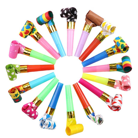 Set 6 Suflatori, Pentru Petrecere, Tematica Aniversare, 8 Cm, E Cu Imprimeu - vivimall.ro