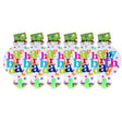 Set 6 Suflatori Happy Birthday, Vivimall, pentru Petrecere, Tematica Aniversare, 13x7.8 cm, Multicolor - vivimall.ro