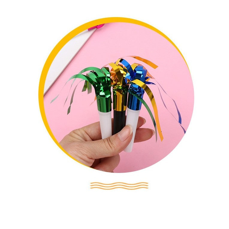 Set 6 Fluiere Party Cu Franjuri, Din Plastic,