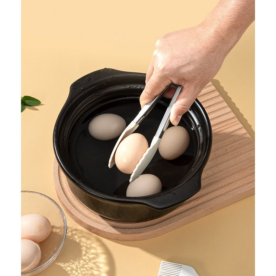 Set 6 Ustensile De Bucatarie, Din Silicon+Inox, Termorezistente, Antiaderente, 23 X 13 X 3 Cm, Alb Ivory - vivimall.ro