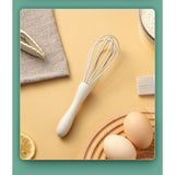 Set 6 Ustensile De Bucatarie, Din Silicon+Inox, Termorezistente, Antiaderente, 23 X 13 X 3 Cm, Alb Ivory - vivimall.ro