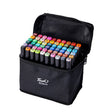 Set 60 Markere, Cu Alcool, Touch Room, Geanta Inclusa, 2 Varfuri - vivimall.ro