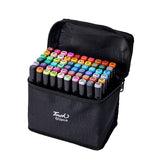 Set 60 Markere, Vivimall, cu Alcool, Touch Room, Geanta Inclusa, 2 Varfuri, Multicolor - vivimall.ro