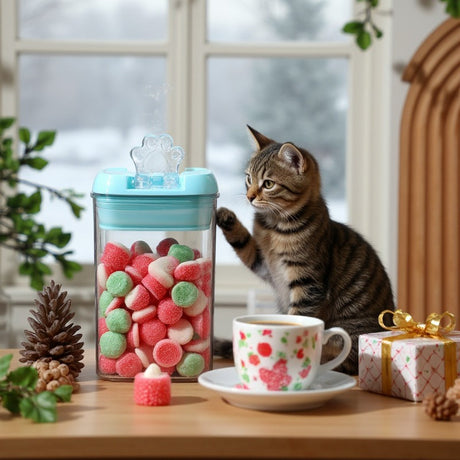 Set 7 Cutii de Depozitare Alimente, Vivimall, 2 x 500ml, 2 x 800ml, 2 x 1200ml, 1 x 1900 ml, Capac Albastru, din PP+PET, Inchidere Ermetica, Transparent - vivimall.ro