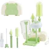 Set 7 Piese De Spalat/Uscat Biberoane, Portabil, Peri De Silicon, Pentru Tetine, Suzete, Biberoane, Paie, Cutie Inclusa, Model Ursulet