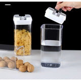 Set 7 Recipiente Din Plastic, Pentru Alimente/Obiecte, Inchidere Ermetica, 2 X 0.5L, 2 X 0.8L, 2 X 1.2L, 1 X 1.9 L, Capac Alb, Transparent - vivimall.ro