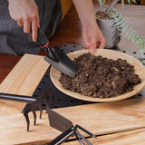 Set 7 Unelte de Gradina Vivimall, pentru Plantare Prelucrare Sol si Ingrijire Plante, Material PVC si cardboard, 31.5 x 8 cm, negru - vivimall.ro