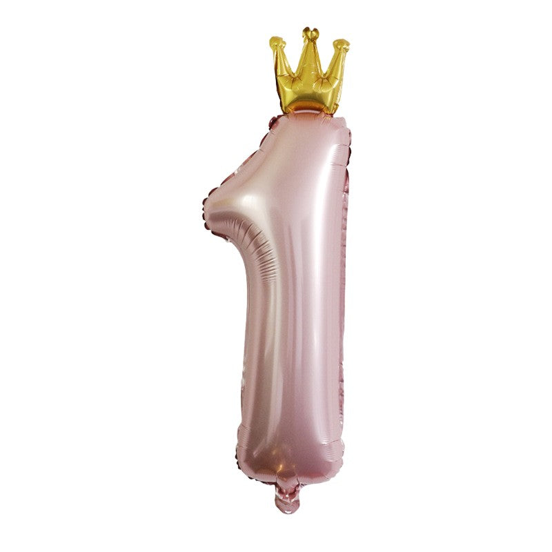 Set 8 Baloane Din Folie Metalizatäƒ Si Din Latex, Figurine Cifra 1 Printesa 91Cm, Stea 45 Cm Si Cerc 55 Cm, Baloane Latex 30 Cm, Tema Prima Aniversare, Ambalaj Individual, Pai Inclus, Umflare Cu Aer Sau Heliu - vivimall.ro