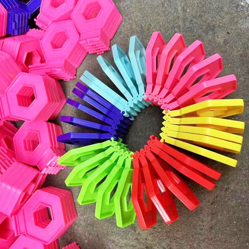 Puzzle Pentru Copii, Fidget Loop, Functie Stivuire, Bucle, Decompresie, Curcubeu, 20 Cm - vivimall.ro