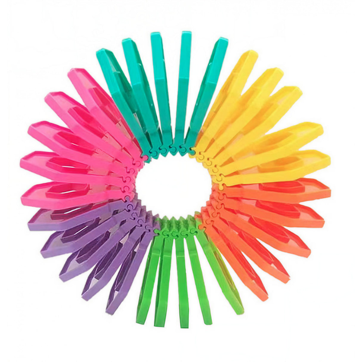 Puzzle Pentru Copii, Fidget Loop, Functie Stivuire, Bucle, Decompresie, Curcubeu, 20 Cm - vivimall.ro