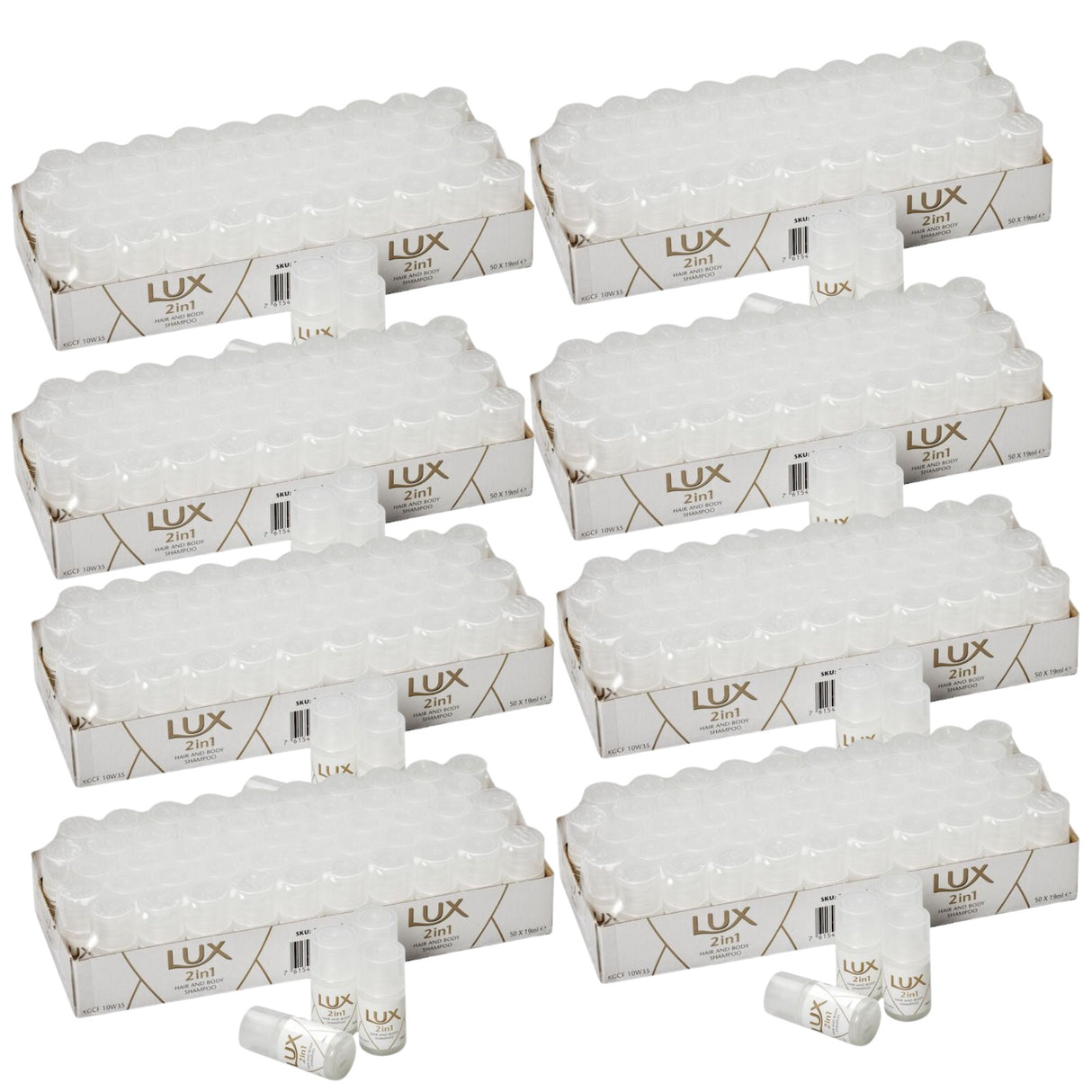 Set 8 Pachete Lux Professional 2-în-1, Sampon si Gel de Dus, 8×50×0,19 L - vivimall.ro