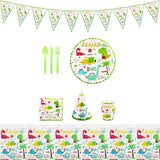 Set 9 Accesorii De Masa, Colectia Dino Park, 82 Piese, Din Carton/Plastic/Hartie - vivimall.ro