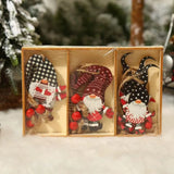 Set 9 Decoratiuni De Craciun Din Lemn, Cu Snur Pentru Agatare In Brad, 3 Modele - vivimall.ro