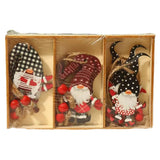Set 9 Decoratiuni De Craciun Din Lemn, Cu Snur Pentru Agatare In Brad, 3 Modele - vivimall.ro