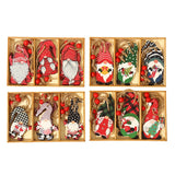Set 9 Decoratiuni De Craciun Din Lemn, Cu Snur Pentru Agatare In Brad, 3 Modele - vivimall.ro
