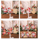 Set 9 Decoratiuni De Craciun Din Lemn, Cu Snur Pentru Agatare In Brad, 3 Modele, Diferite Dimensiuni - vivimall.ro