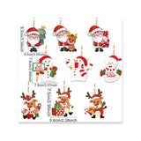 Set 9 Decoratiuni De Craciun Din Lemn, Cu Snur Pentru Agatare In Brad, 3 Modele, Diferite Dimensiuni - vivimall.ro