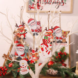Set 9 Decoratiuni De Craciun Din Lemn, Cu Snur Pentru Agatare In Brad, 3 Modele, Diferite Dimensiuni - vivimall.ro