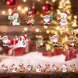 Set 9 Decoratiuni De Craciun Din Lemn, Cu Snur Pentru Agatare In Brad, 3 Modele, Diferite Dimensiuni - vivimall.ro