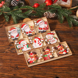 Set 9 Decoratiuni De Craciun Din Lemn, Cu Snur Pentru Agatare In Brad, 3 Modele, Diferite Dimensiuni - vivimall.ro